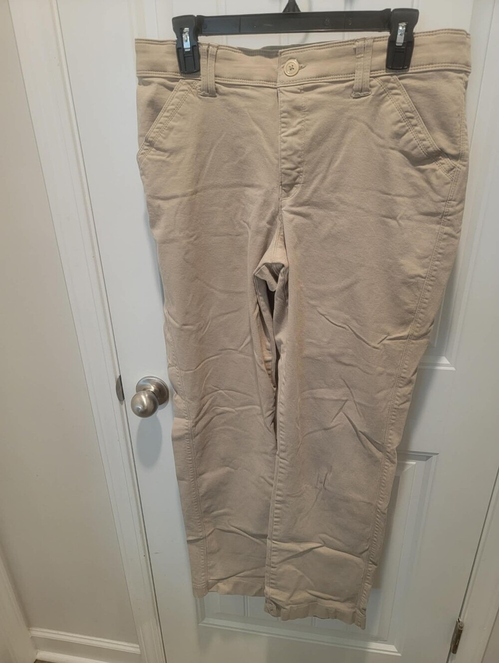 Lee Sinfully Soft Plus Size 14 Light Khaki Chino Style Straight Leg 31.5" Inseam